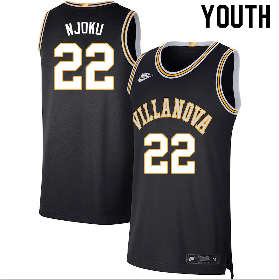 Youth #22 Nnanna Njoku Willanova Wildcats College Basketball Jerseys Sale-Navy - Click Image to Close